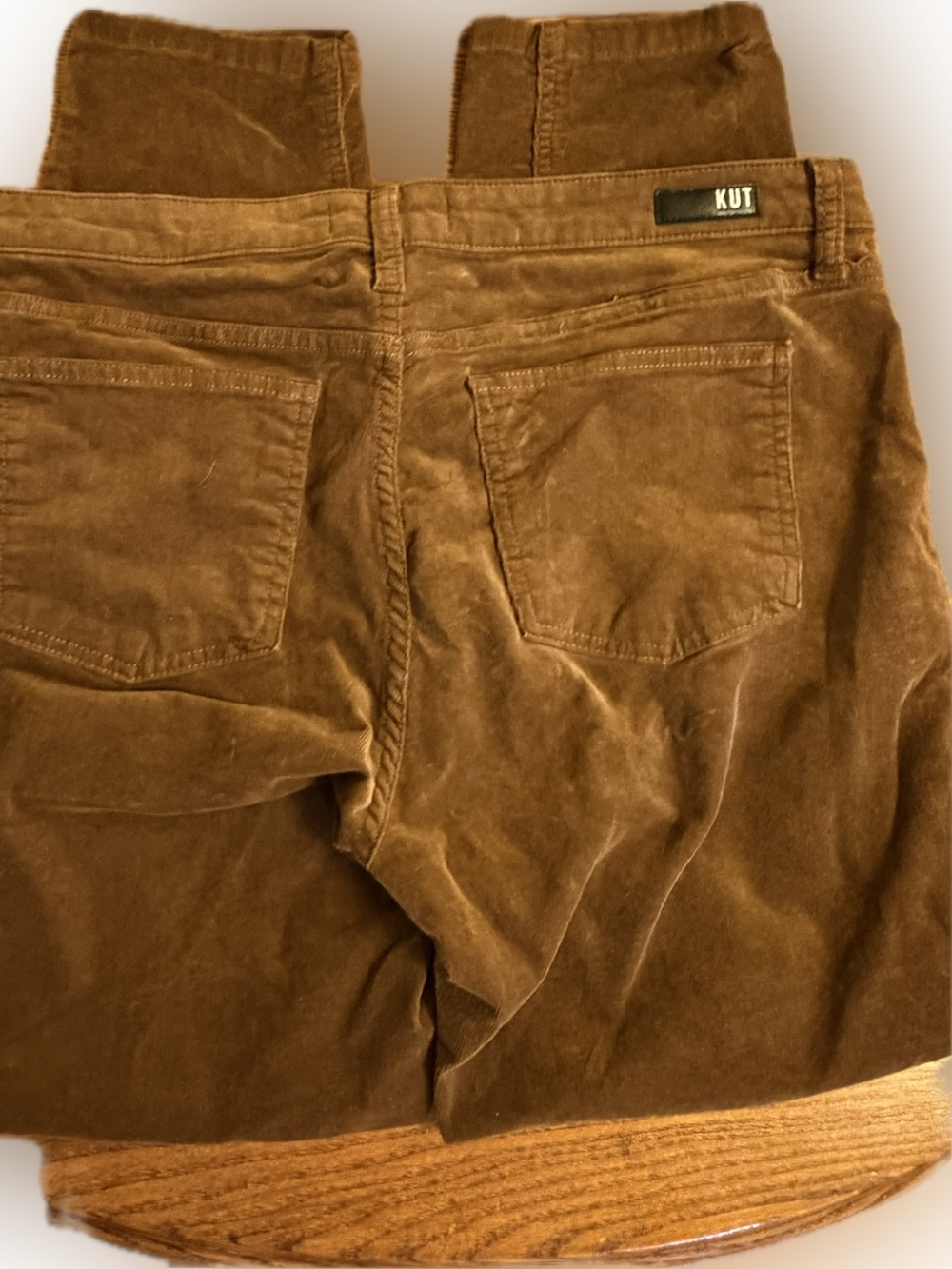 KUT from the Kloth Mia Toothpick Skinny Brown Corduroy Pants Stretch - Picture 9 of 9